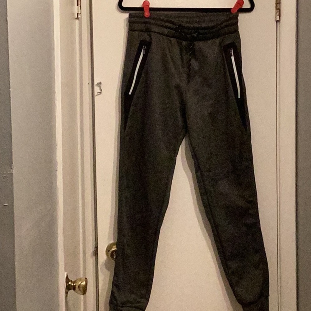 Vertical Sport Charcoal Sweatpants Joggers with Drawstring Waistband
